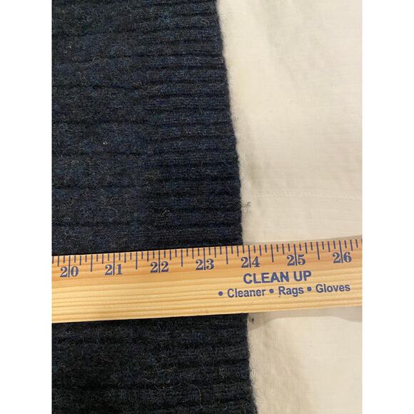 Club Room 100% Pure Wool Striped Button Front Sweater Vest Black Women's Large - Picture 7 of 7